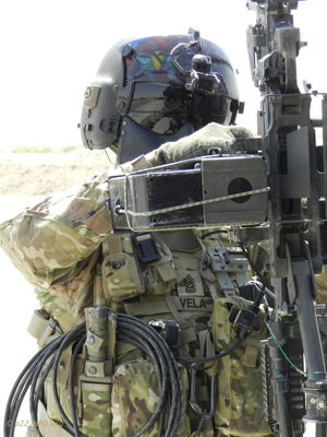 Brigade CSM Glenn Vela preparing for the days mission.
Mike Caudle Photo

