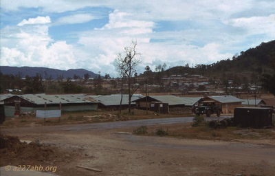 An Khe, Company Area
Tom Johnson Photo

A/227 company area adjacent to the golf course

