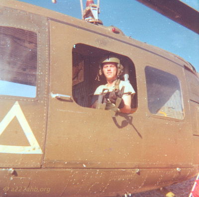Crew Chief Mike Schlaudraff shortly after arriving in country at Quin Hnon (sp?)
Milo (Mike) Schlaudraff Photo
