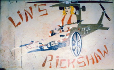 #964 Artwork
Milo (Mike) Schlaudraff Photo

This picture was painted on the front of the transmission wall. Crew Chief Richard Mitchell did the painting on several A/C

