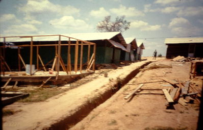Sgt Morrell Key got the EM's out of tents
Robert Keller Photo

A/227 Company Area
An Khe 1965 - 1966

