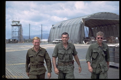 Pennypacker & Johnson
Jim Brodie Photo

L-R:  John Pennypacker, Nick Johnson and Unknown at Maintenance Facility
