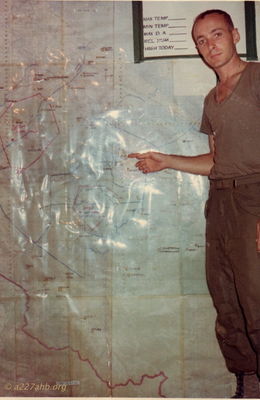 Bob Witt at Operations Map
Bob Witt Photo

HHC/227 1968
