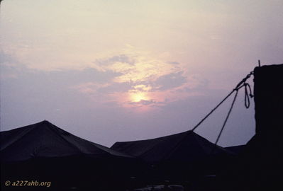 Sunset over Camp Evans
Bob Kelly Photo

D/227. Camp Evans. 
