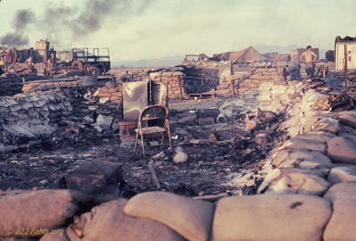 One of C/227 tents burned down
Bob Kelly Photo
