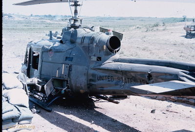 blast damage on tail boom
Bob Kelly Photo

