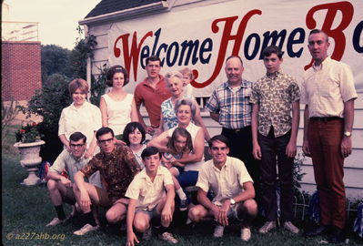 Family at homecoming
Bob Kelly Photo
