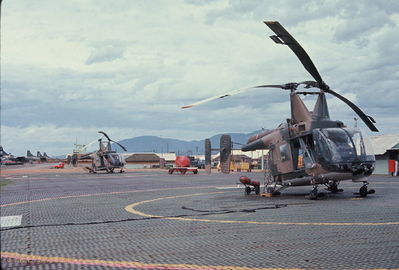 Kayman Huskie
Bob Kelly Photo

Twin rotor used for escourting fighters that had battle damage. Follow along runway with extinguisher

