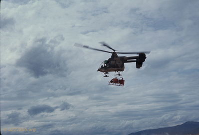 Kayman Huskie airborne
Bob Kelly Photo

Carrying fire suppression equipment
