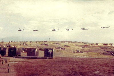 Flyby at Camp Evans Company Area
Dave Jones Photo
