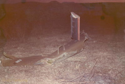 Pieces of 083
Ed Barry Photo

I was in A/227 from June of 71 until I was evac'd from the crash of 083
in Feb. 72. 
