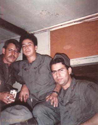 Tony Thornten on left
Tony Thornton Photo

The guy in the middle and myself were in armament. Unknown on right

