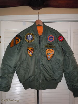 Unit Patches on Flight Jacket - front
Wayne Carlisle Photo
