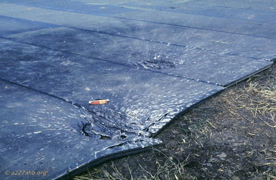  An Khe morter attack hit in solid steel planking on runway 
JP Edwards Photo
