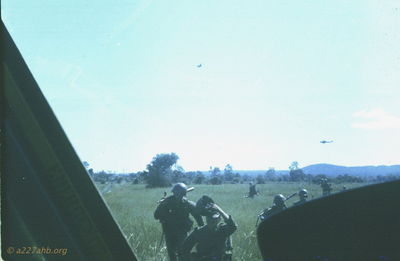 Troop pick up note guns in the far off sky 
JP Edwards Photo

