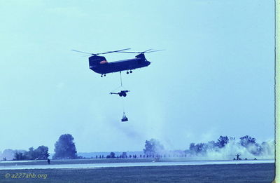  CH-47 with piggy-back artillery delivery '67 
JP Edwards Photo
