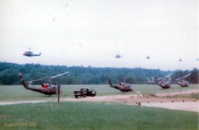 Hueys Parked and Flying
Bob Kelly Photo

Tactical Training at Fort Rucker

