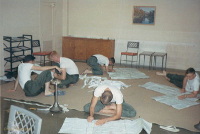 Preparing Maps
Ernie Kramer Photo

Cutting, taping and marking Fort Wolters aviation maps.

