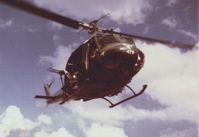 A/227 UH-1H with the "Chickenman" patch on the nose and tail number 68-16479.
I just came across this old photo I took of a 227th Huey in July of 1970 north of Phouc Vinh, RVN. 

Bob De Groff 
2/7 Cav RVN '70
