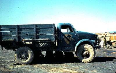 Trucks from the A Shau Valley on display at Camp Evans
Jerry Westenskow Photo
