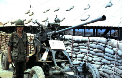 AA from the A Shau Valley on display at Camp Evans
Jerry Westenskow Photo
