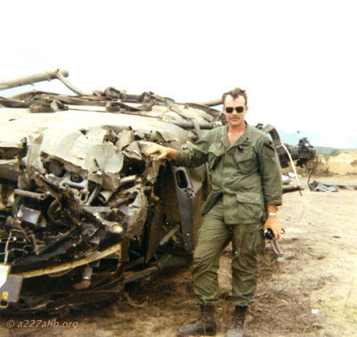 Hoyte
Rickey McKay photo

D/227
Mr. Hoyte standing by the crash next day 
