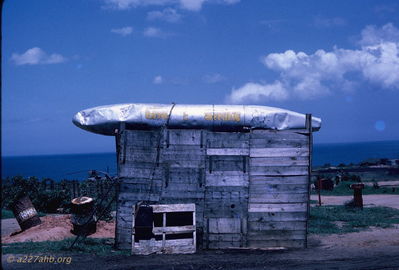 Our famous solar shower.
Bob Kelly Photo
