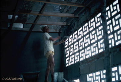 Plastering the interior
Bob Kelly Photo

