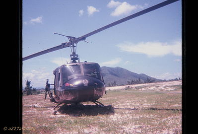 Shutdown at Fort Sahara
Bob Kelly Photo

My ship at Fort Sahara. Shut down while Americans talk to ARVNS.
