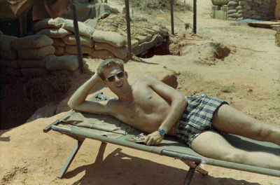 "Tanning Bed"
John Keller Photo

WO-1 John Keller on "Tanning Bed" circa 1967!
Phan Thiet, Late March 1967
