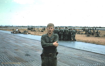 Richard Penny
Jerry Westenskow Photo

Richard at a staging area (during our time at Phan Thiet)

