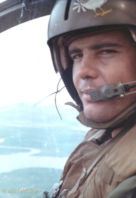 Nick Johnson
Bob Witt Photo

Nick Johnson in a HHC/227 OH6 out of Phouc Vinh over the Binh Hoa on the way to Saigon.

