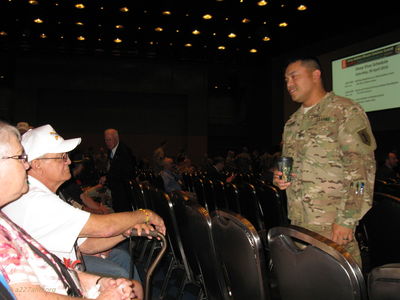 Meeting active duty 
Lillian Burbank Photo
