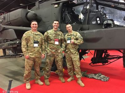 Here are the young Warrant Officers that fly this Apache. They are deploying tsoon and are actually looking forward to logging more flight hours over there. We gave them all the tips we could think of but they seemed to think they have it co
Frank McWhirter Photo

