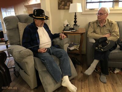 Chris Lockwood receiving the 227th Assault Helicopter Battalion Honor Sword
Lillian Burbank Photo
