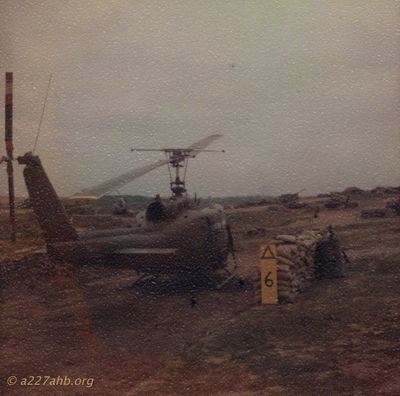  Chopper put away for nite @ Camp Evans 
Guy Sparrow Photo
