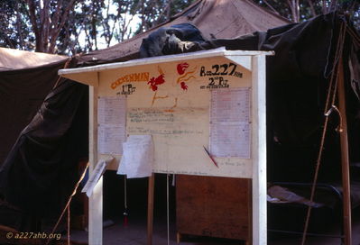 A/227 "Chickenman" duty/misc board. 
Wayne Trucke Photo

1969  Lai Khe
