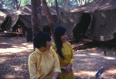 Two of the local girls. Believe they were laundry gals. 
Wayne Trucke Photo

1969  Lai khe
