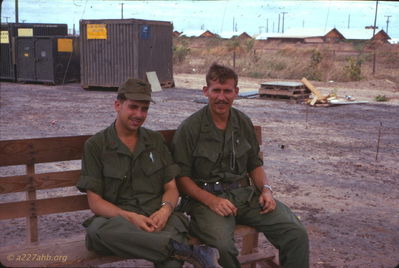  Unknown and Wayne Trucke 
Wayne Trucke Photo
1969

Individual on the left identified as Gerry Ventrella by Mark Park, Chris Lockwood and Wayne Trucke
