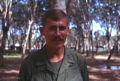 Wayne Trucke with handlebar mustache. Shaved at the request of my wife when on R&R in Hawaii 
Wayne Trucke Photo

1969
