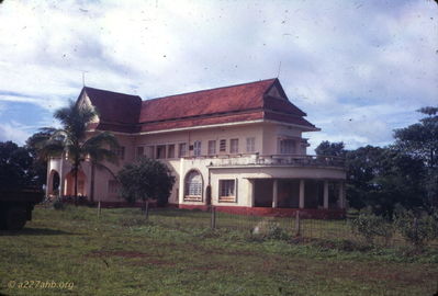 French Villa on rubber tree plantation North of Lai Khe. The owner was still living there. It had numerous bullet holes. 
Wayne Trucke Photo

1969

